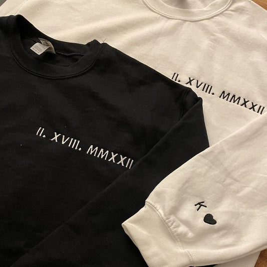 Sweatshirt Personalizável Numeração Romana