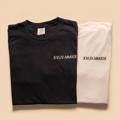 T-shirt Personalizável Numeração Romana